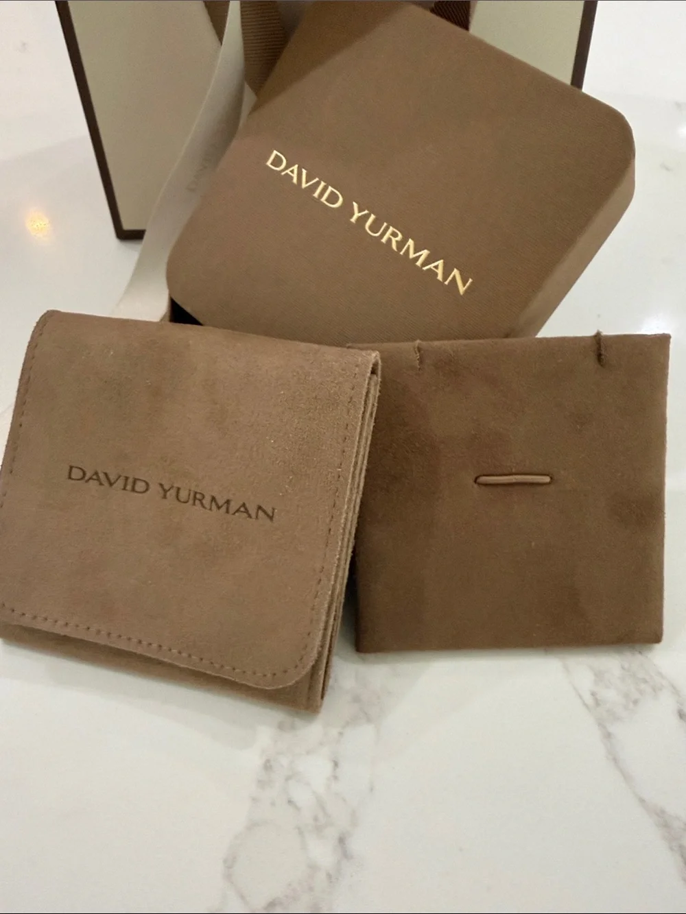 David Yurman Necklace Pouch, box, ribbon bag